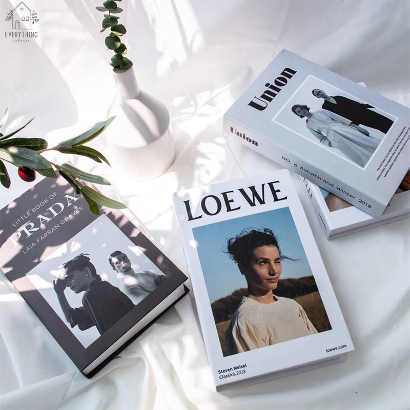 Mô hình sách giả thương hiệu, decor bàn làm việc, trưng bày giá sách, phụ kiện chụp ảnh