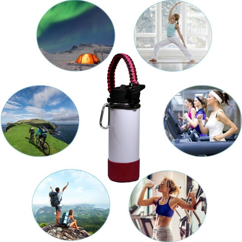 Bình Nước Đa Năng Có Quai Cầm / Quai Đeo Bản Rộng Chống Mài Mòn Tiện Dụng Mang Theo Du Lịch / Cắm Trại