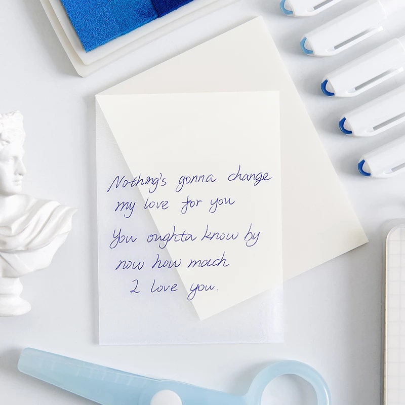 Bộ 50 Tấm Giấy Dán Ghi Chú Tự Dính Chống Thấm Nước Trong Suốt Sáng Tạo