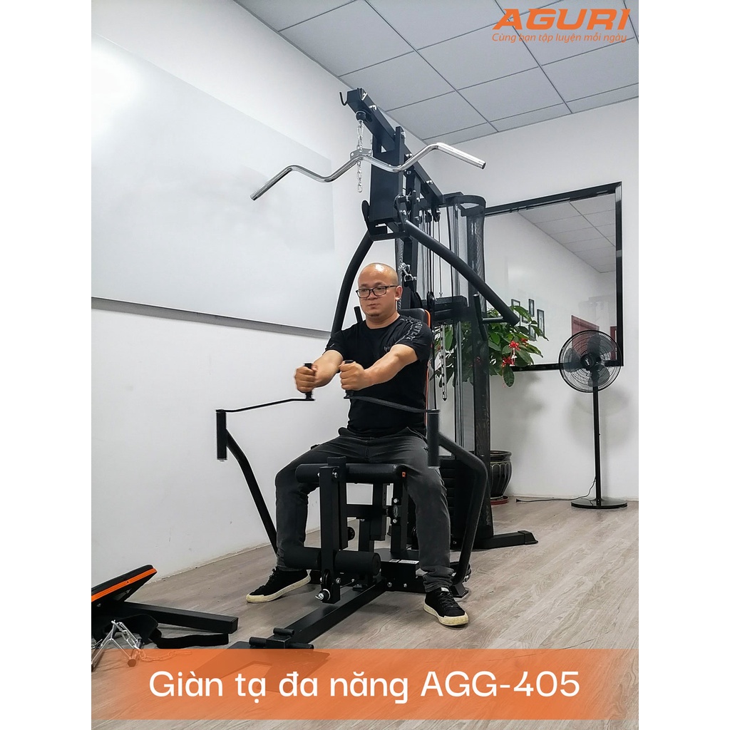 Giàn tạ đa năng tại nhà AGURI AGG-405 cao cấp đa dạng bài tập Gym