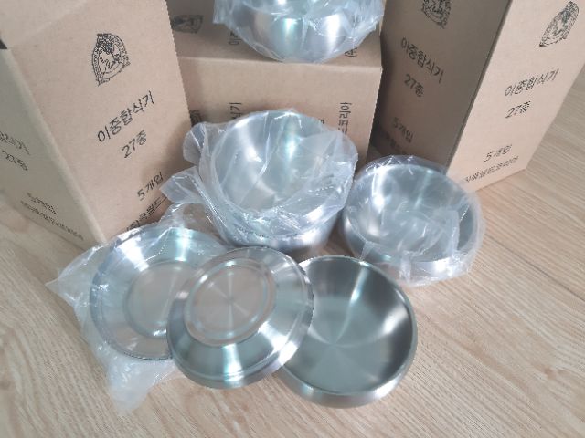 🌺Chén cơm inox 304 không nóng có nắp XK