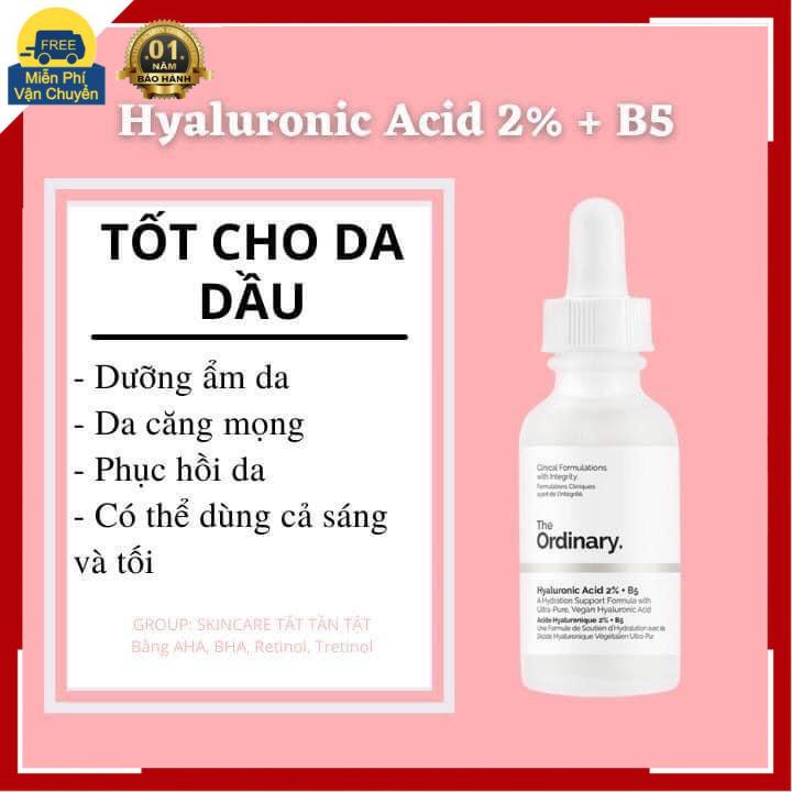 Tinh Chất Phục Hồi The Ordinary Hyaluronic Acid 2% + B5 Serum #Na's Cosmetics