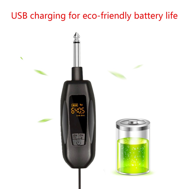 Bộ Thu Phát Tín Hiệu Đàn Guitar Không Dây Tích Hợp Pin 500mAh