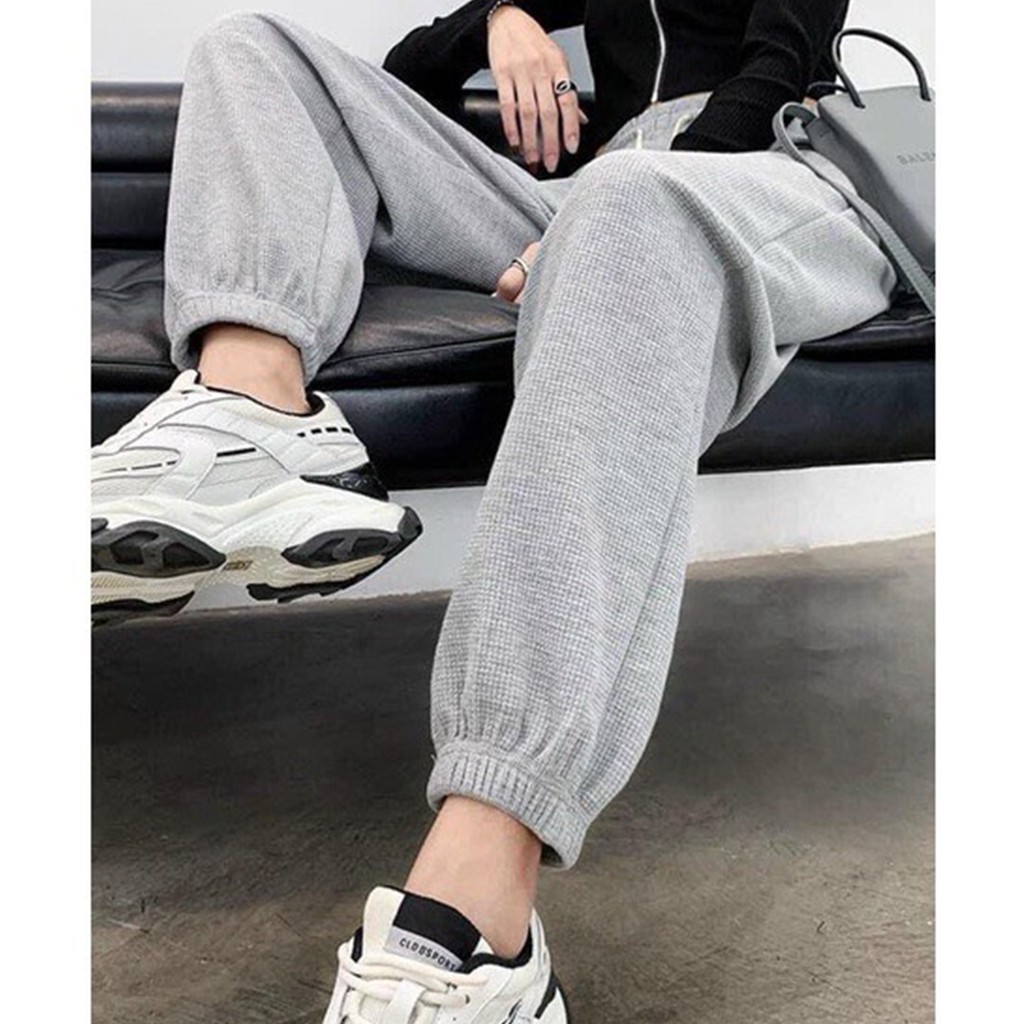 Quần jogger nữ ống rộng chất nỉ tổ ong nhiều màu - 4BASIC 010 - JO10