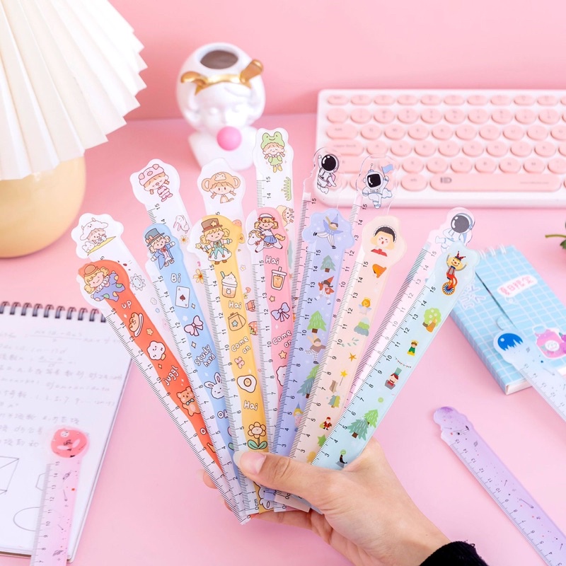 Thước kẻ học sinh hình cute - Thước kẻ nhựa