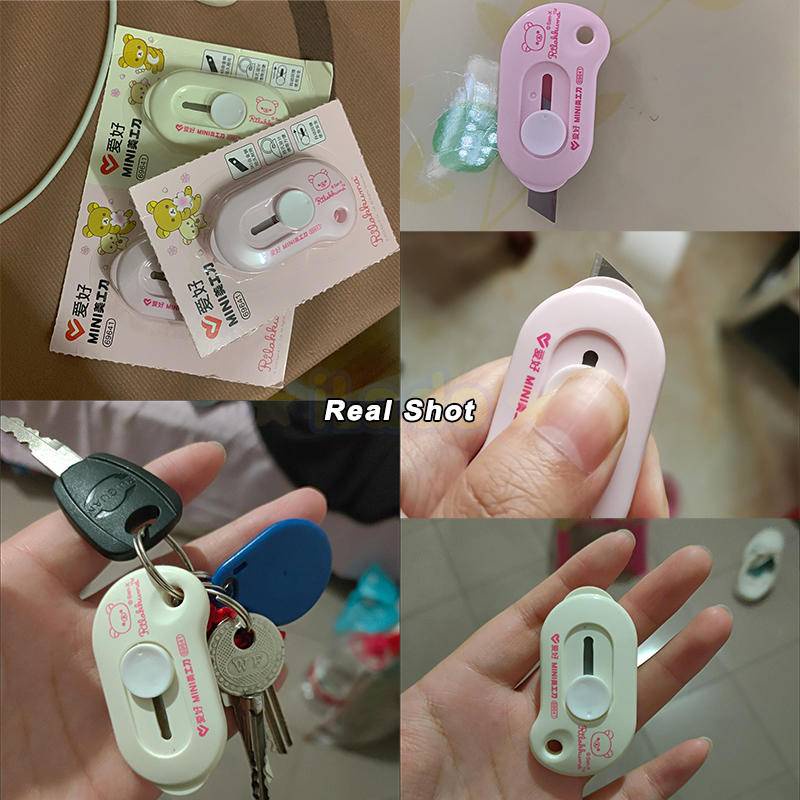 ⭐ iLado ⭐ 【1 PC】 dao rọc giấy dạng chân mèo bút mini unbox tự động thu nhỏ sự an toàn đồ cắt giấy dụng cụ cắt giấy đồ dùng học tập dụng cụ học tập dụng cụ học tập dễ thương