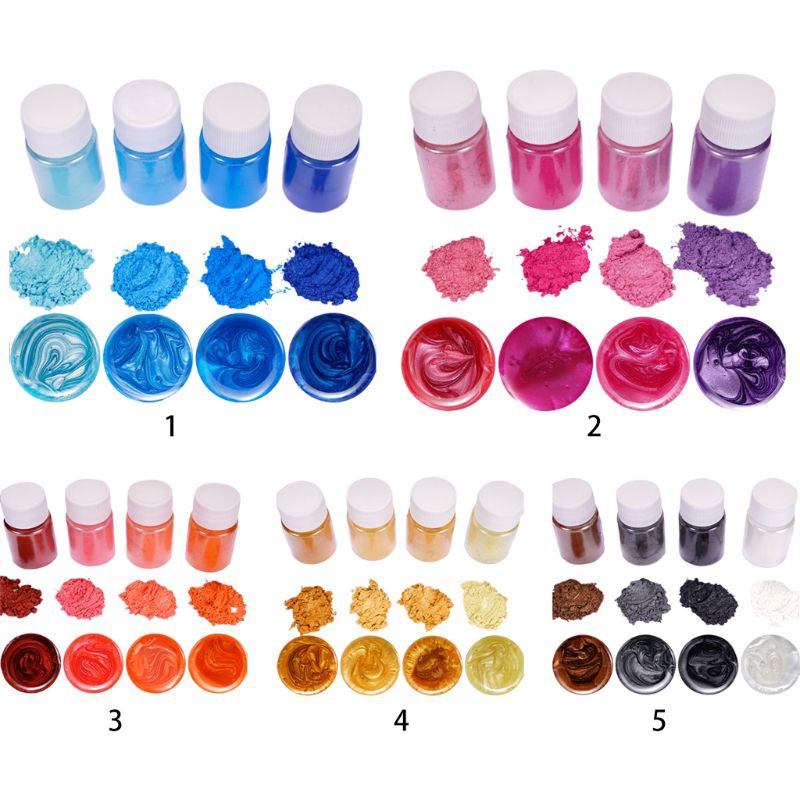 Màu nhũ camay hiệu ứng lấp lánh pha resin