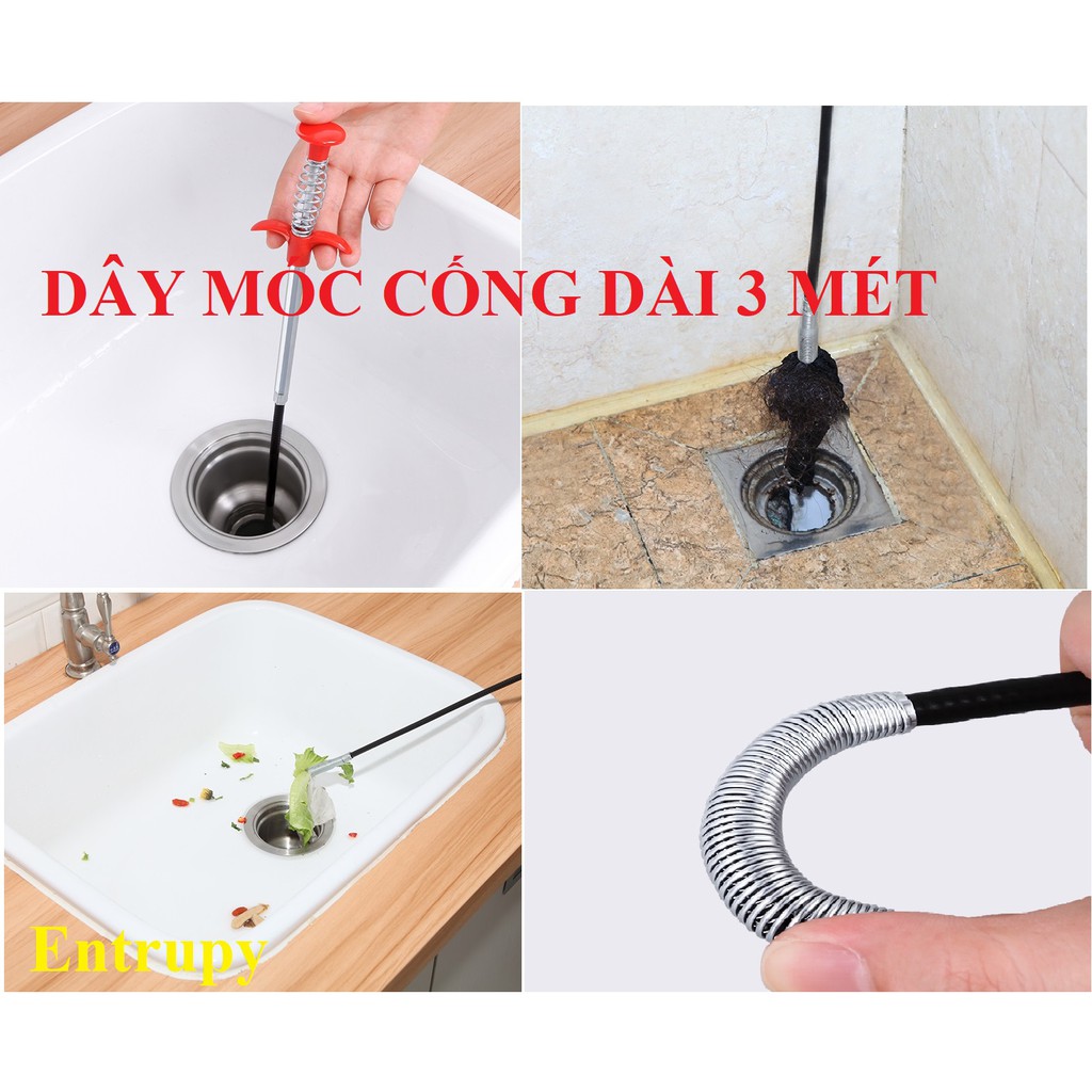 (3m) Dây thông cống, bồn rửa bát, bồn cầu