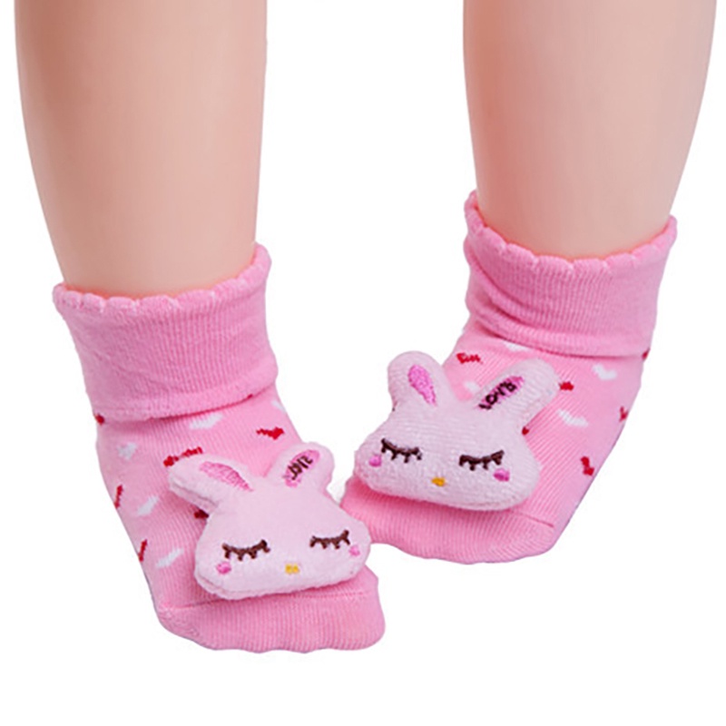 Vớ Cotton Ba Chiều Chống Trượt In Họa Tiết Hoạt Hình Cho Bé Sơ Sinh