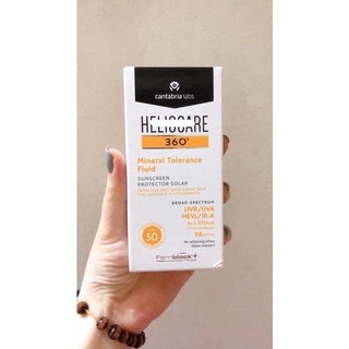 Kem chống nắng heliocare mineral tolerance fluid spf50 50ml cho làn da trắng sáng đều màu