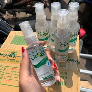 Xịt rửa tay khô green cross 70ml trà xanh