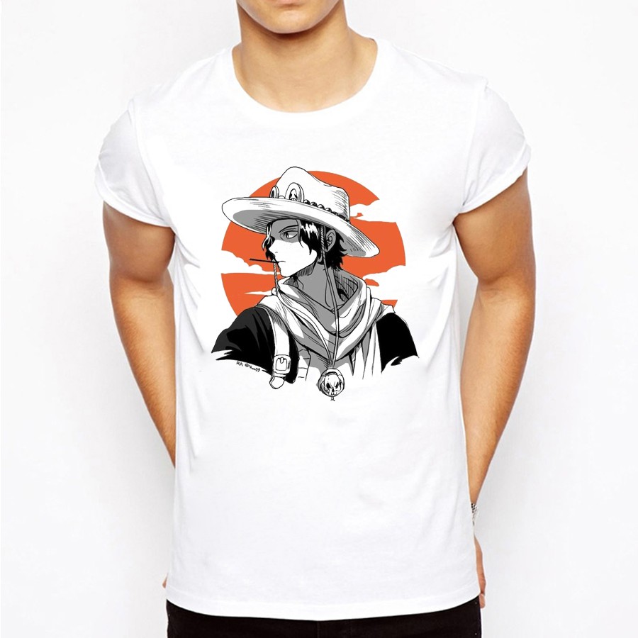 Áo thun One Piece in hình Ace - Form Rộng BIGSIZE AZ F2087