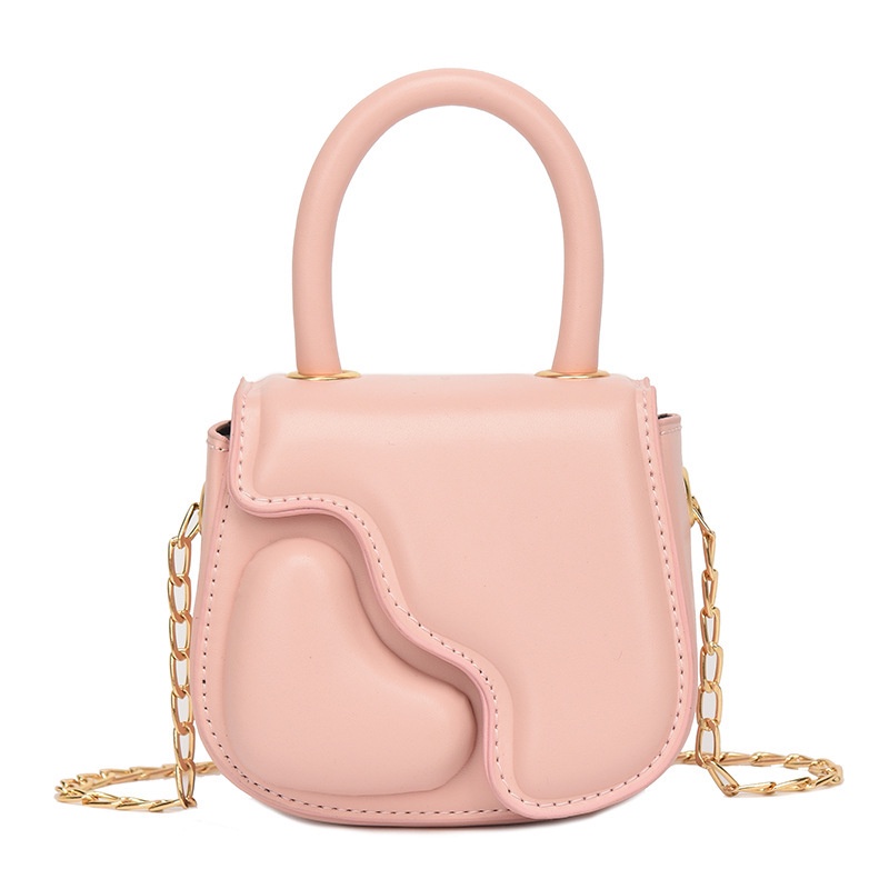 Túi Xách Tay Phong Cách Mới Hình Trái Tim Thiết Kế Kết Cấu Dây Xích Cho Mẹ Và Con Gái