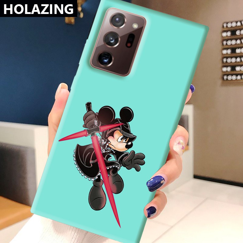 Samsung Galaxy A02S A21S A42 A31 A12 S8 Plus A7 2018 A750 iPhone 6S 6 Candy Color Phone Cases vỏ điện thoại The Avengers Mickey and Donald Duck Soft Silicone Cover