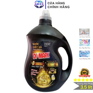 Nước Giặt Xả Cao Cấp Hương Hoa Pháp Lưu Hương 24h Hương nước  hoa  cao  cấp -DI-MARK đen 3,5 lít