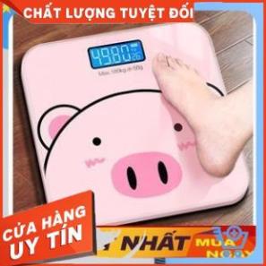 [ Bán Lẻ Giá Sỉ ] Cân Điện Tử, Cân Sức Khỏe Hình Heo Hồng Sạc Pin Xinh Xắn, Trọng Lượng Tối Đa 200Kg, Tặng Kèm Thước Dây