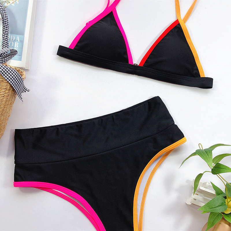 Summer Plain Color Bikini Ladies Split Swimsuit Padded Bikini Two Piece Bikini | BigBuy360 - bigbuy360.vn