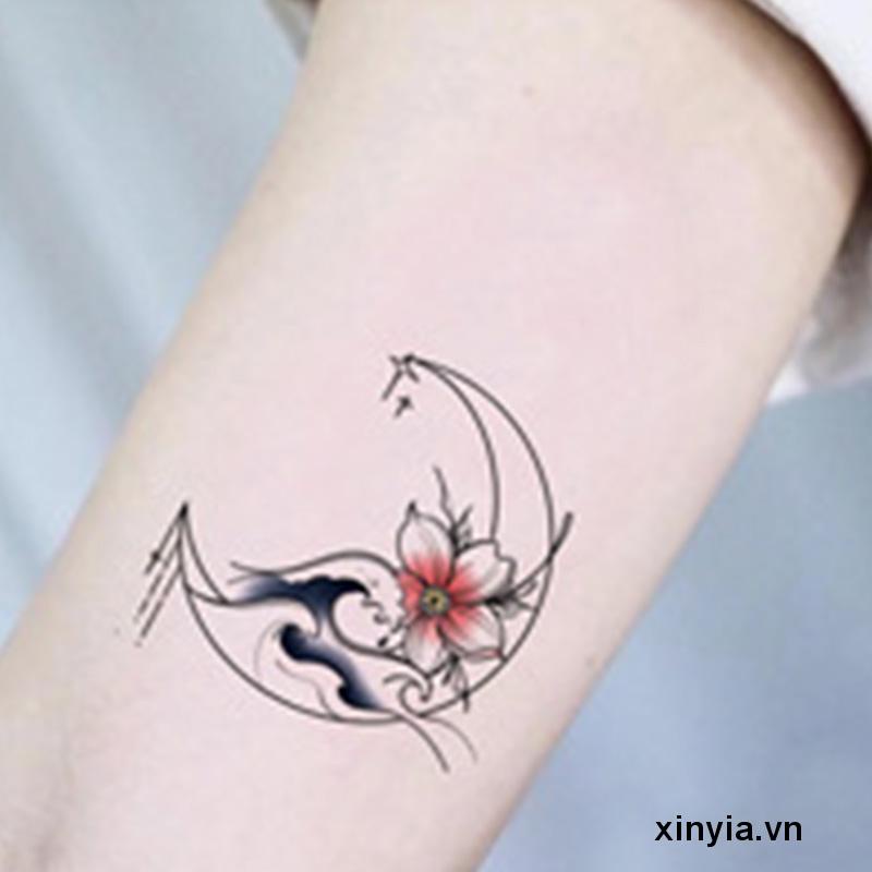 Hình Xăm Dán Họa Tiết Hoa Bướm/Hoa Hồng Chống Thấm Nước Cho Cơ Thể