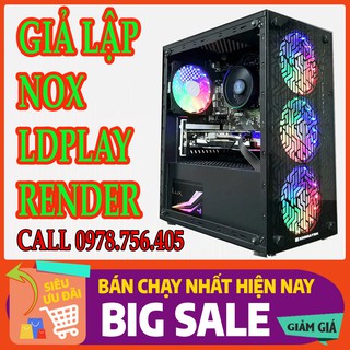 Bộ máy tính x79 2011 ram 32gb 12 nhân 24 luồng giả lập nox, ldplayer, render