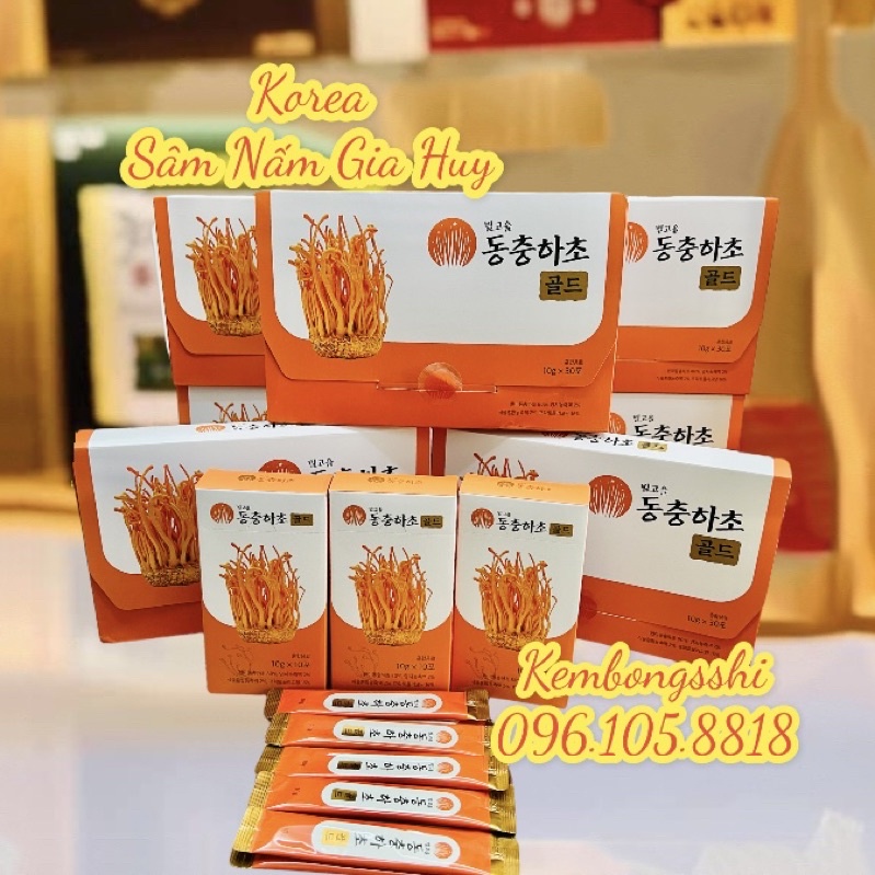 [BỔ PHỔI] Tinh Chất Đông Trùng Hạ Thảo Nội Địa Cao Cấp Hàn Quốc, Hộp 30 gói x10 ml
