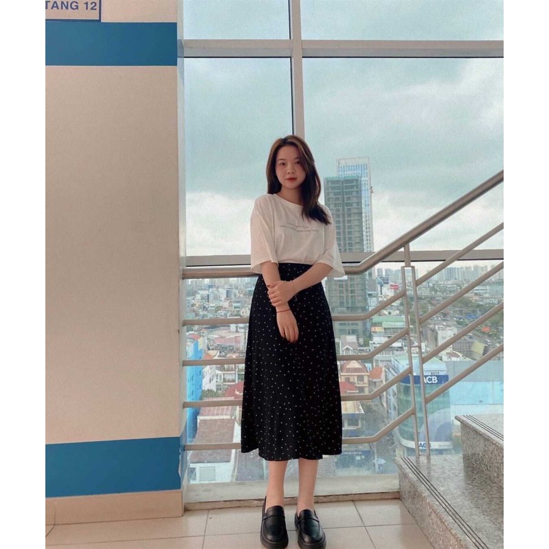 Chân váy dài chấm bi Ma Vie