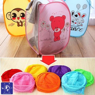 Giỏ bung đựng quần áo, đồ chơi cho bé hình đáng yêu
