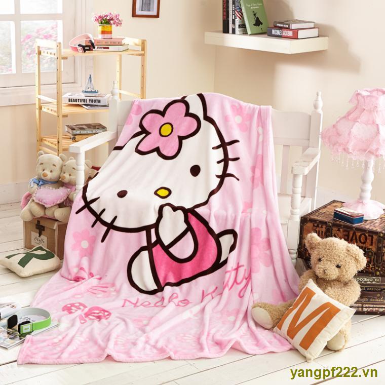 Chăn Mùa Hè In Hình Hello Kitty 1.5m Dành Cho Sinh Viên