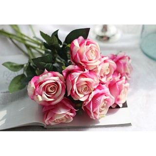 Hoa hồng nhung bông lẻ Hoa lụa cao cấp (51cm)