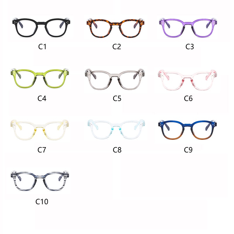 Mắt Kính Tròng Thạch Tròn Chống Ánh Sáng Xanh Phong Cách Âu Mỹ Mới Cho Nam Và Nữ