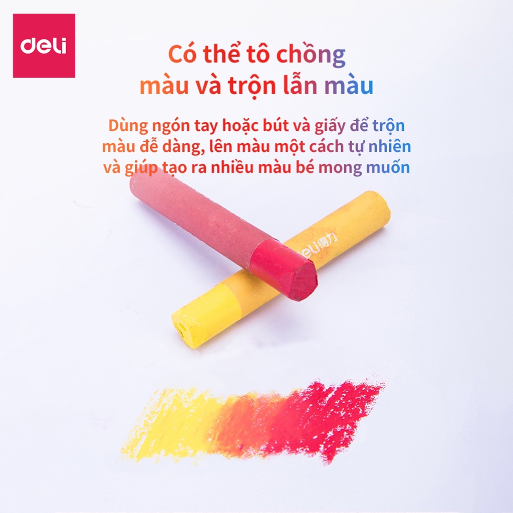 Bút sáp dầu chuyên nghiệp Deli - Hộp giấy - 24/36 màu - 72087 / 72088