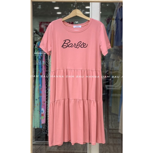 [SIZE 40-75KG] Đầm bầu mặc ở nhà thun cotton lạnh cao cấp co dãn nhiều có size 75kg thoáng mát không xù