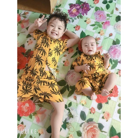 Bộ lanh hoa quả cho bé trai và bé gái size từ 8-25kg siêu yêu