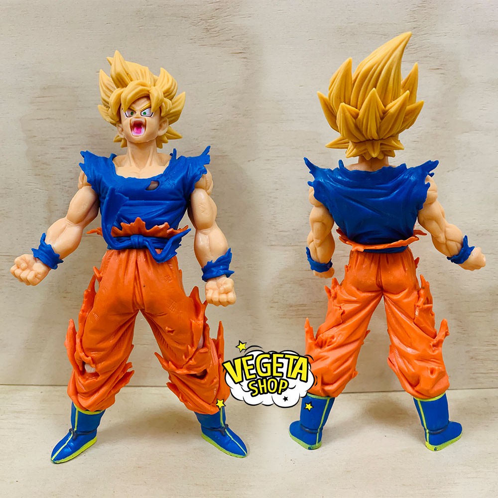 Mô hình Dragon Ball Z - Mô hình Songoku Son Goku Super Saiyan SSJ - Goku tóc vàng vận nội công 2 - Cao 20cm