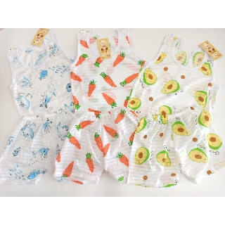 Bộ Ba Lỗ Sợi Tre Cho Bé (Size 6-16kg) (SP001148 )