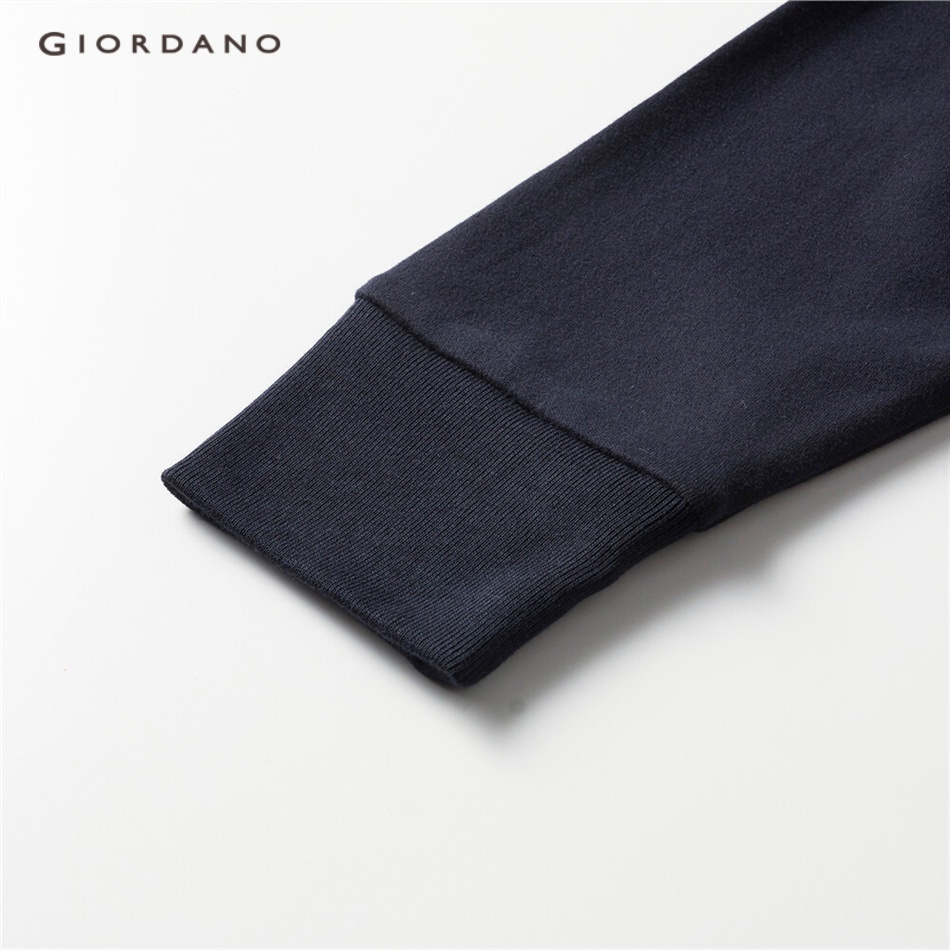 [ Mã 12FASHIONSALE1 giảm 10K đơn 50K ] Áo GIORDANO 01011781 cổ polo dài tay vải nhám dày cho nam | BigBuy360 - bigbuy360.vn