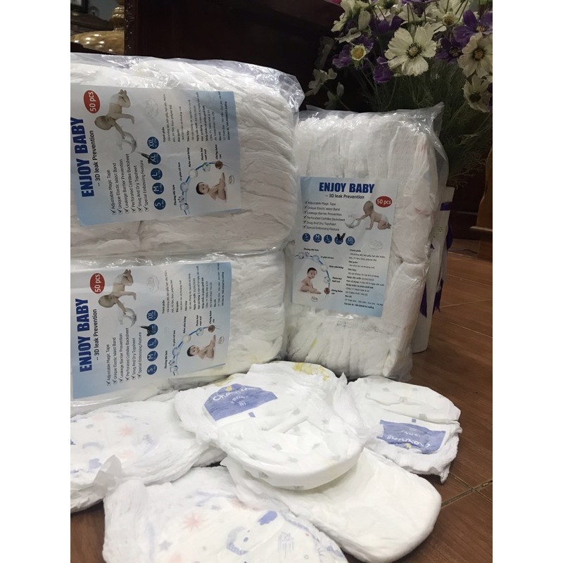 Freeship Combo 100 mieng Bỉm trần quần enjoy nhập khẩu s100/m100/l100/xl100/xxl100