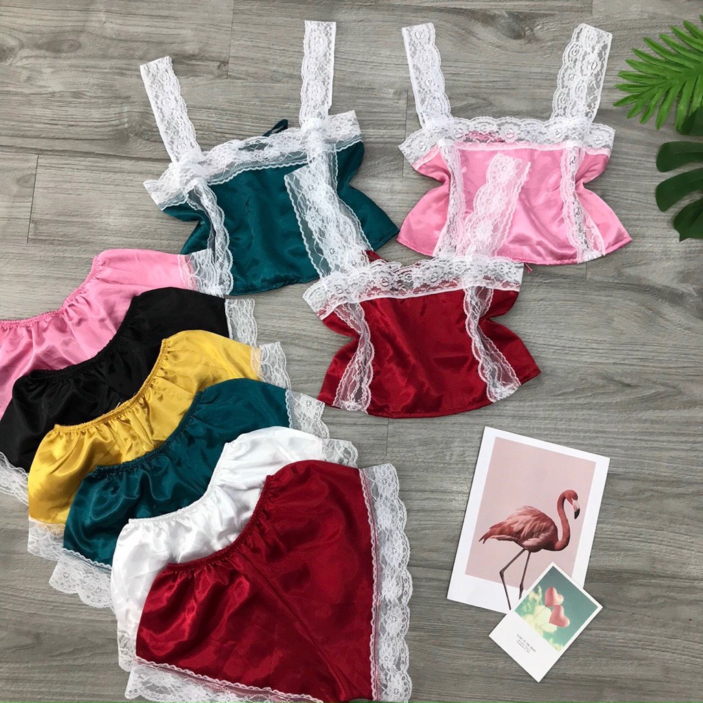 Đồ ngủ sexy/ đồ ngủ phối ren cực xinh, free size dưới 60kg | BigBuy360 - bigbuy360.vn