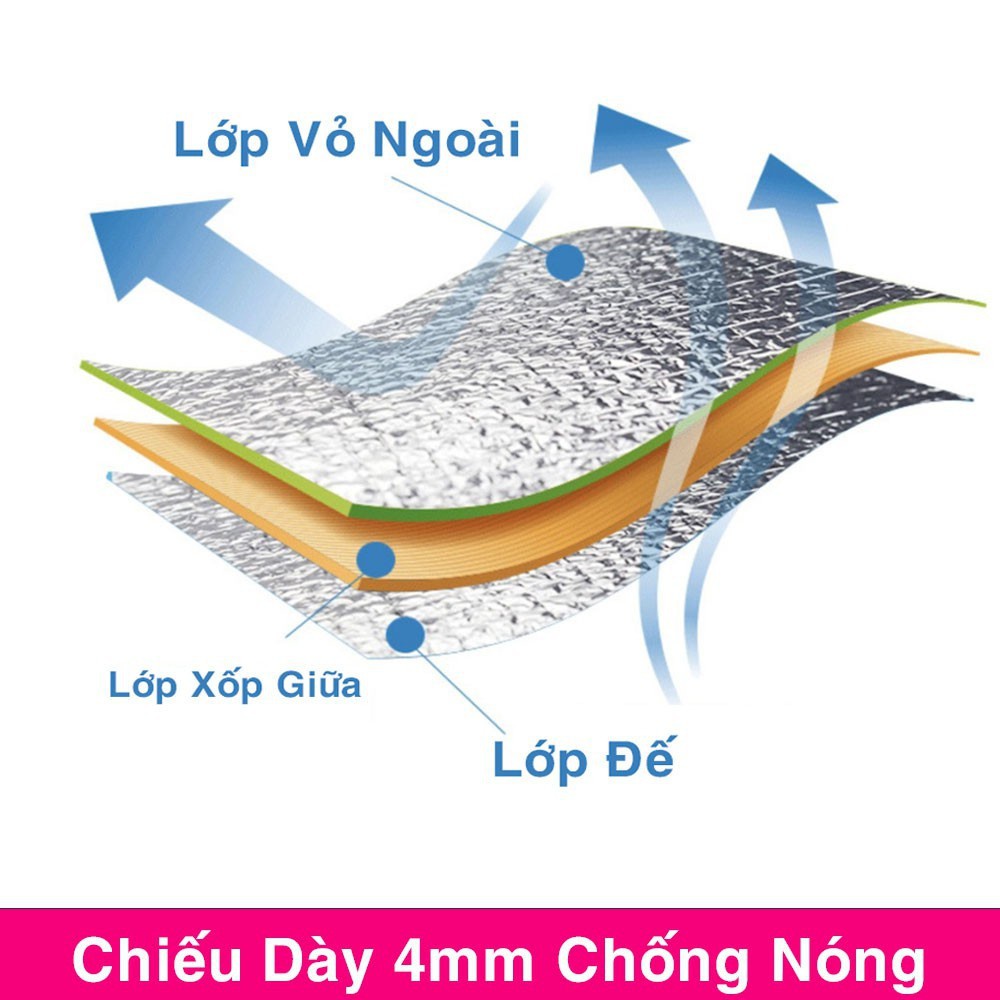 Chiếu Ngủ Trưa Cá Nhân Văn Phòng 100cm X 200cm, Dày 2.5mm Có Bao Đựng 2242 Lamon Store