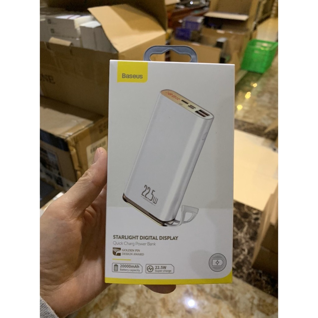 Pin dự phòng sạc nhanh Baseus Starlight Digital Display 20000mAh (22.5W, PD/ Quick Charge Dualway Power Bank )