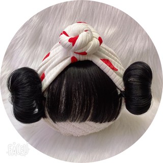 Mũ turban gắn tóc cho bé yêu