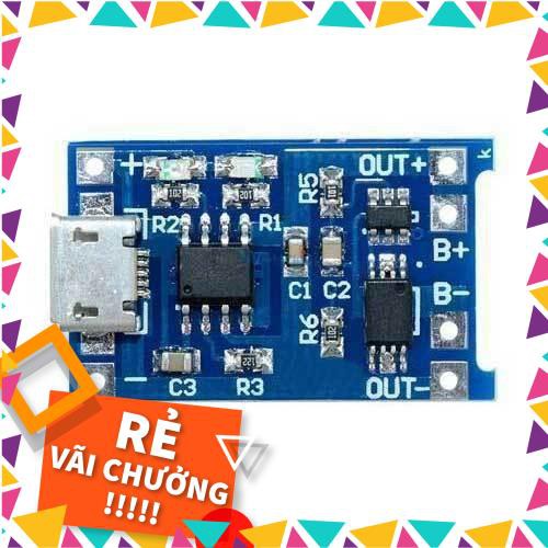 Mạch sạc pin lithium micro usb TP4056 1A
