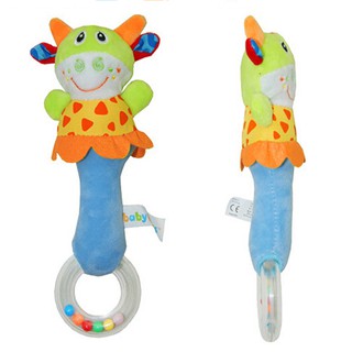 Cute plush animal hand bells baby toys baby rattle ring bell toy