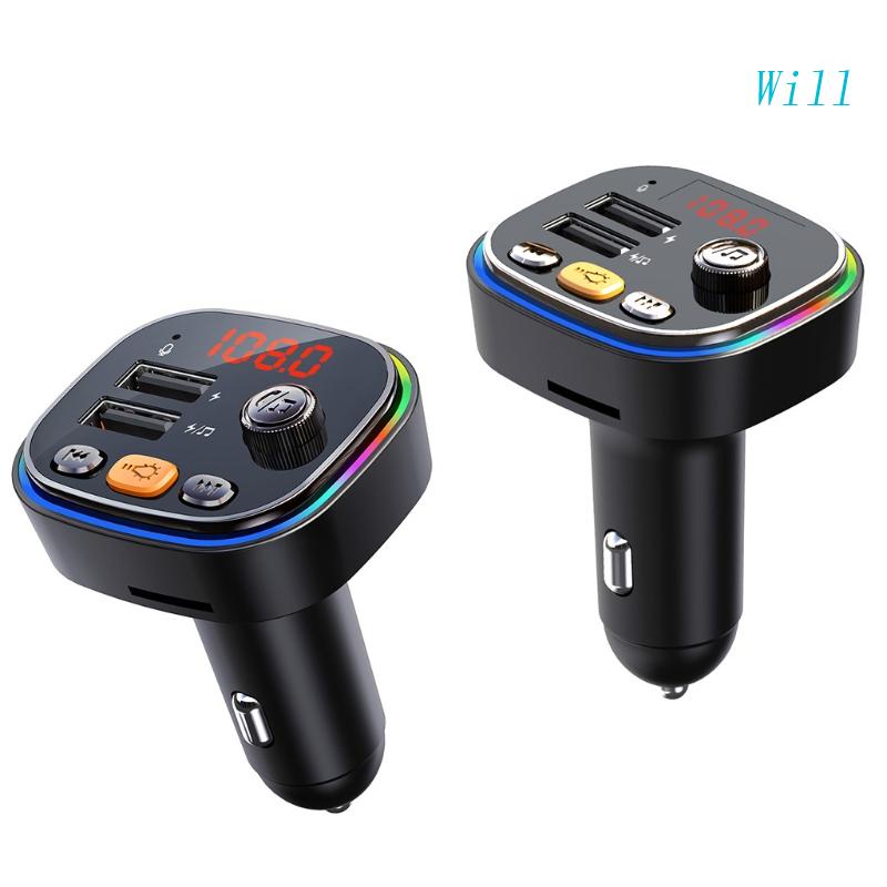 Bộ Chuyển Đổi Đài FM Hai Cổng USB 12-24V Thông Dụng Rảnh Tay Cho Xe Hơi