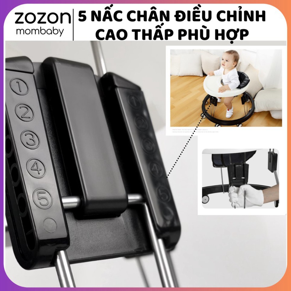 Xe tập đi cho bé Tomorrow Sky chống chân đi vòng kiềng chữ O, chống lật đa năng, trẻ từ 8-18 tháng Zozon phân phối "