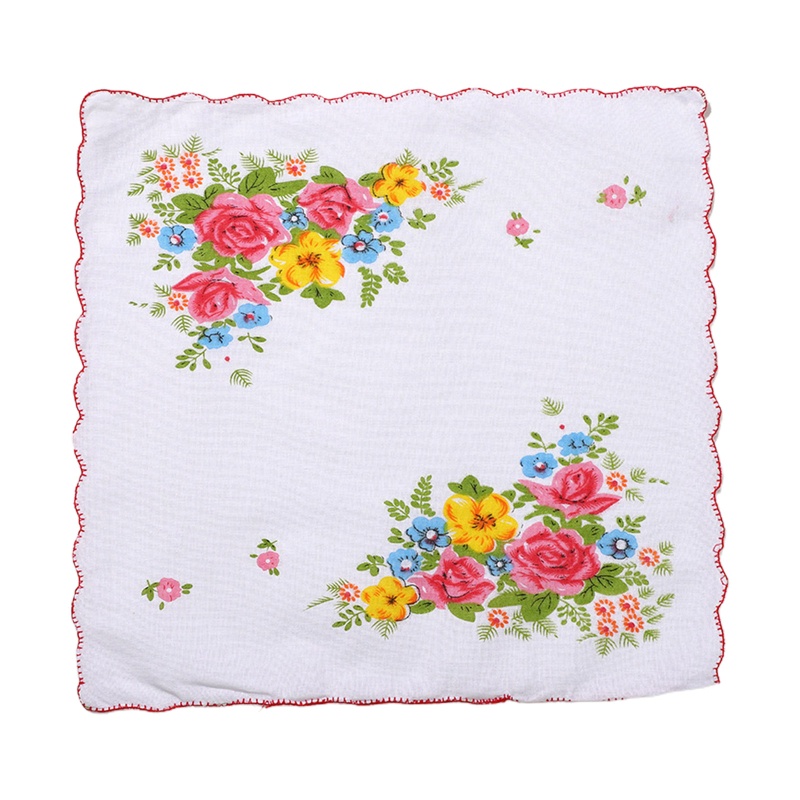 ✿ Phụ nữ bỏ túi khăn tay bộ khăn tay cotton có thể tái sử dụng 28 x 28cm khăn mặt nhỏ tự làm băng đô cho phụ nữ cô gái weddi
