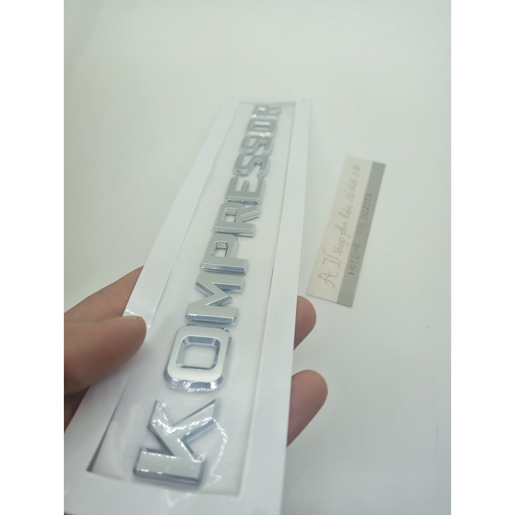 Miếng Dán Chữ Kompressor Bằng ABS Trang Trí Xe Hơi Mercedes Benz