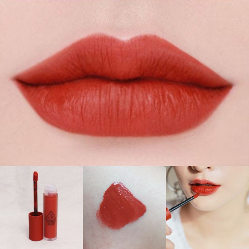 SON KEM 3CE SOFT LIP LACQUER # NULL SET _ ĐỎ GẠCH ÁNH CAM