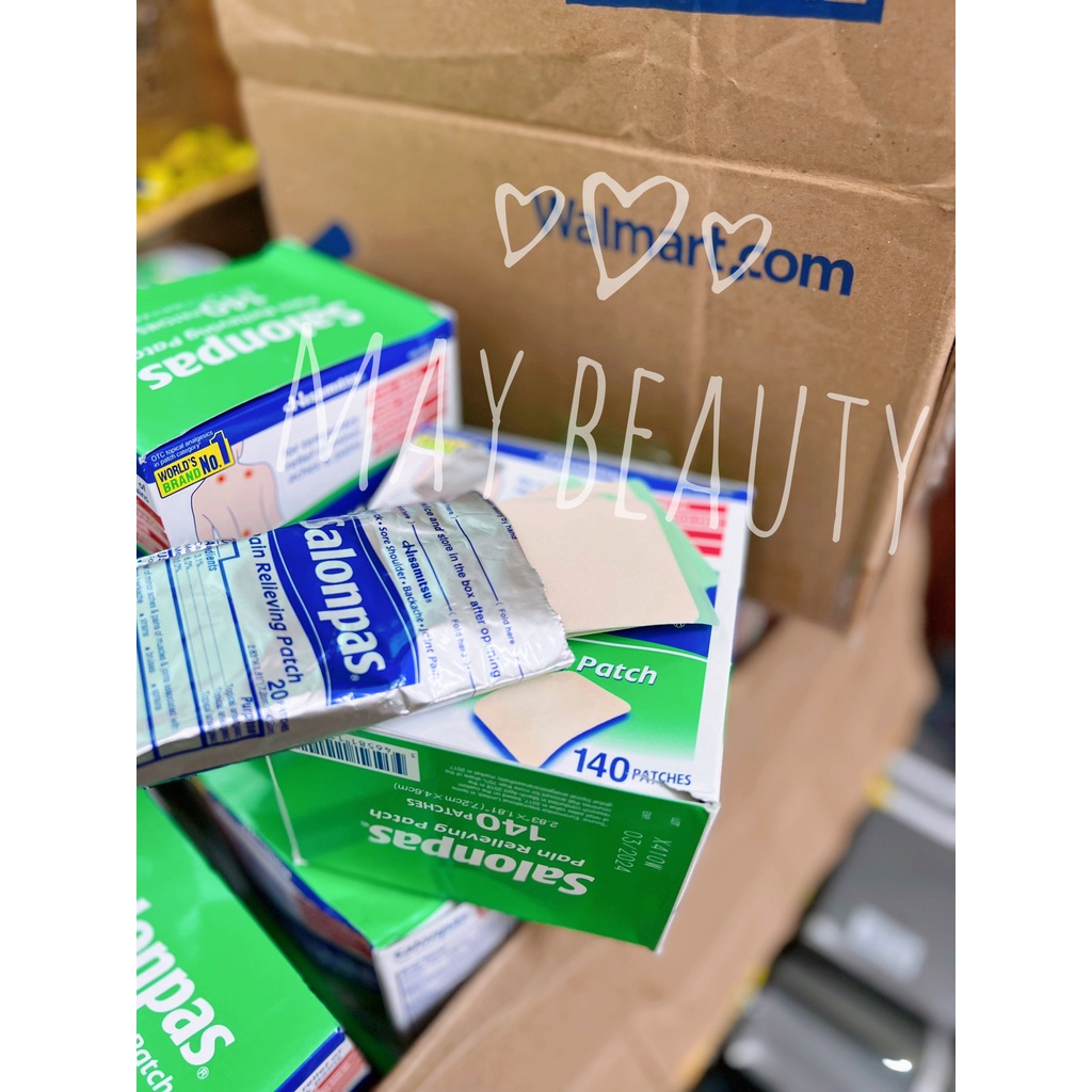 MIẾNG DÁN GIẢM ĐAU SALONPAS  Giảm Đau Vai, Lưng, Cơ, Mỏi Cơ, Đau Khớp, Bầm Tím, Bong Gân