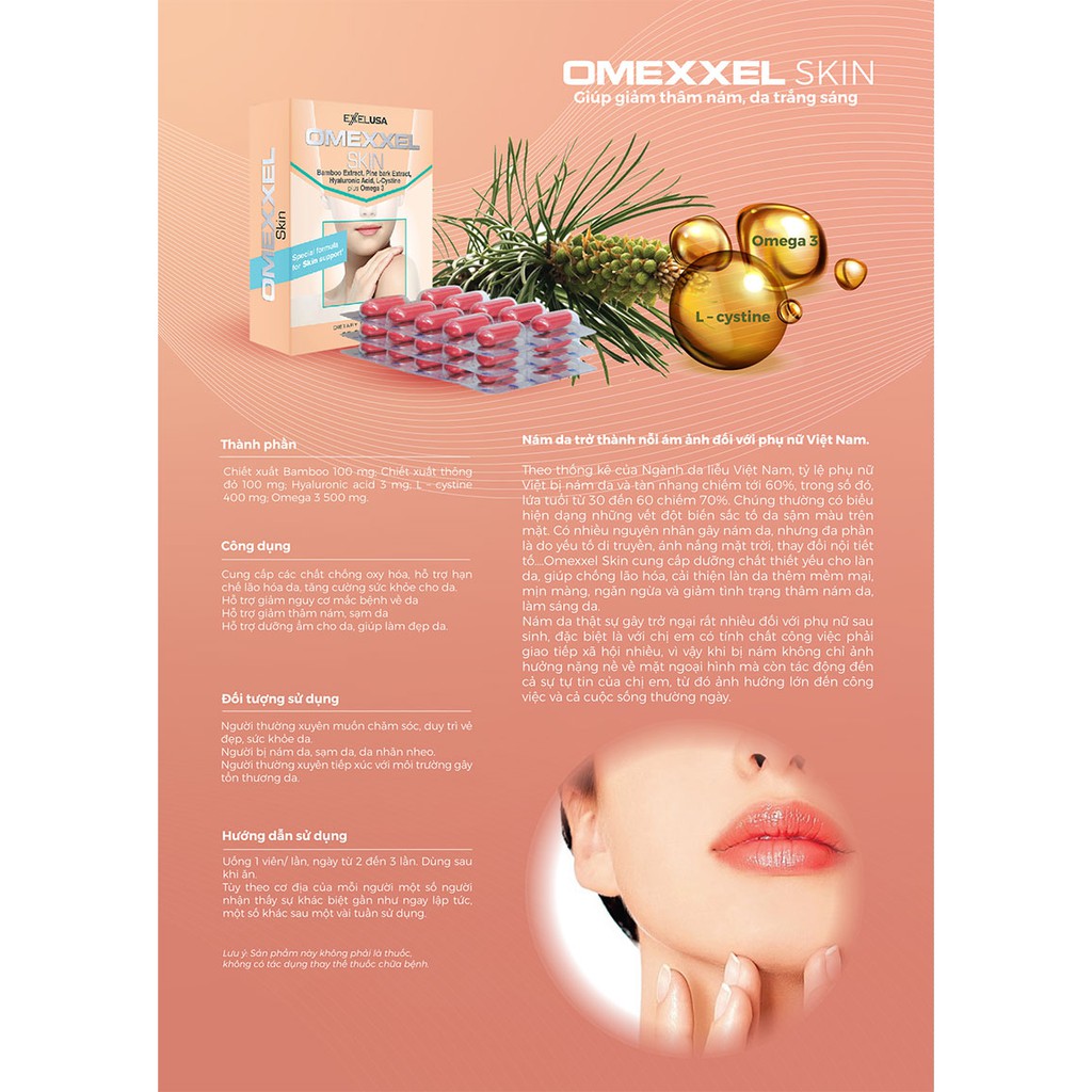 [👉Hàng Chính Hãng👈] 🌟OMEXXEL SKIN🌟-Ngăn ngừa và giảm tình trạng thâm nám da,chống oxy hóa giúp da đẹp hồng hào | BigBuy360 - bigbuy360.vn