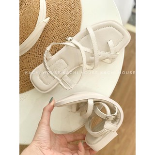 Sandal xỏ ngón, quai chéo
